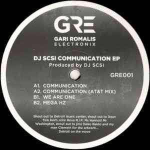 DJ SCSI, Communication EP (Gari Romalis Electronix; GRE001, US 2018) 12" /VG+
