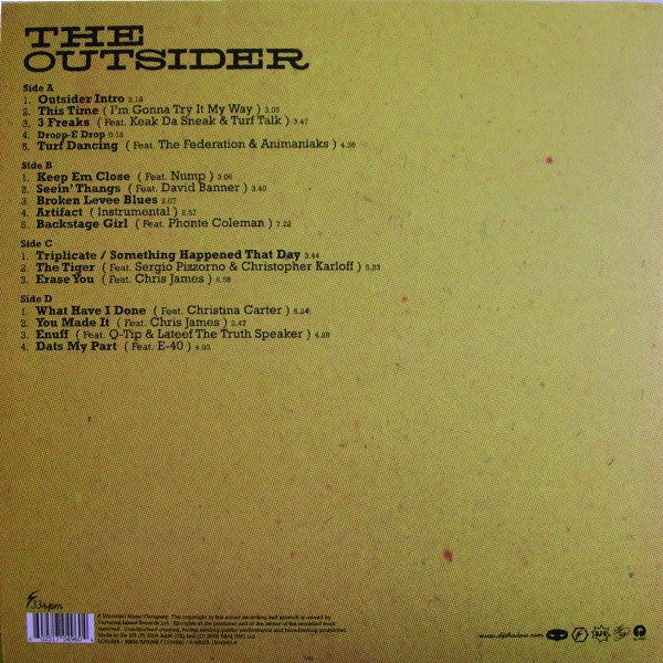 DJ SHADOW, The Outsider (Island; 1704960, Europe 2006, Gatefold, 2 Inners, Stickered Sleeve) 2xLP VG+/VG - Image 2