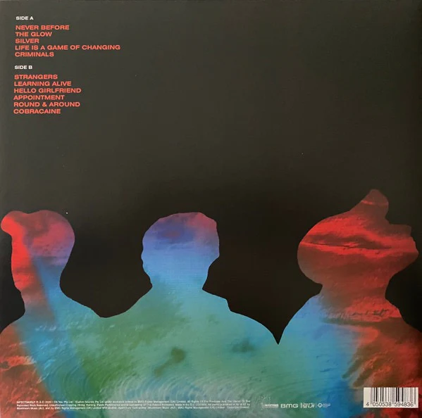 DMA'S, The Glow (Infectious Music; INFECT560RLP, Europe 2020, Gatefold, Inner, Tri-Colour Vinyl (Red/Green/Blue)) LP VG+/VG+ - Image 2