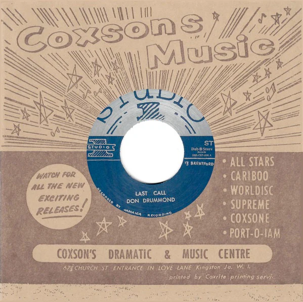 DON DRUMMOND, Last Call (Studio One; DSR-CS7-005, Japan 2013, Company Sleeve) 7" EX/EX
