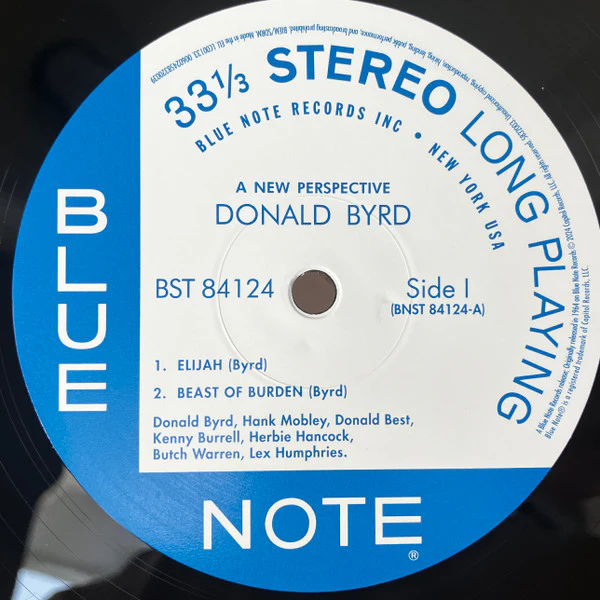DONALD BYRD, A New Perspective (Blue Note; 5832003, Worldwide 2024 Reissue, 180 Gram Vinyl) LP NEW/NEW - Image 3