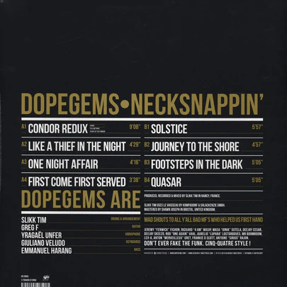 DOPEGEMS, Necksnappin' (Heavenly Sweetness; HS100VL, France 2014, Picture Sleeve, Includes 7", still in shrink wrap but not sealed.) 2xLP VG/VG+ - Image 2