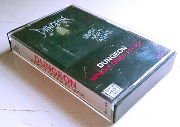 DUNGEON, Unholy Speed Attack (Tapes From Hell; HELL 004, UK 2015, Limited Edition, Numbered 100/111) Cassette VG+/VG+