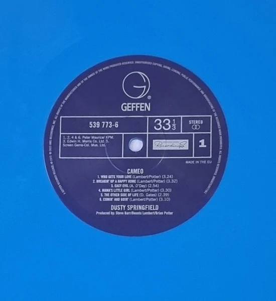 DUSTY SPRINGFIELD, Cameo (Geffen Records; 539 773-6, Worldwide 2023, Gatefold, Inner, No Download Insert) LP VG+/EX - Image 3