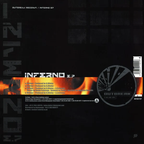 DYLAN, Inferno E.P (Outbreak Records; OUTB011EP, UK 2001, Picture Sleeve) 2x12" G+/VG - Image 2