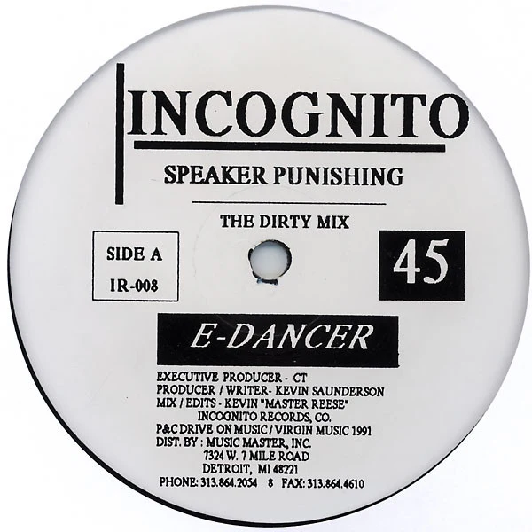 E-DANCER, Speaker Punishing (Incognito Records ; IR-008, US 1991) 12" /VG+
