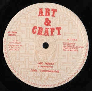 EARL CUNNINGHAM, Jail House (Art & Craft; ACD 016, UK 1982, Reggae Disco 45 Sleeve) 12" VG/VG
