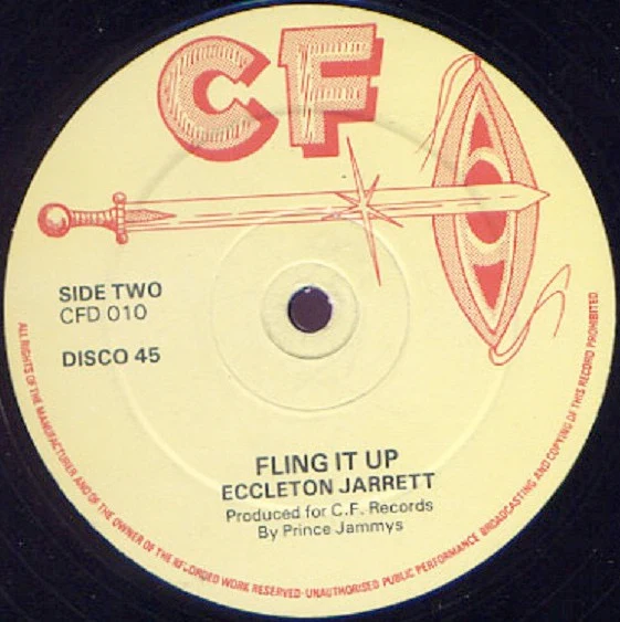 ECCLETON JARRETT, Greedy Girl / Fling It Up (CF; CFD 010, UK 1985) LP /G+