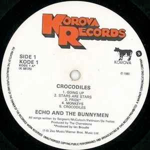 ECHO AND THE BUNNYMEN, Crocodiles (Korova - White Labels; KODE 1, UK 1980, Inner, First Pressing, Released Without 7") LP VG/VG - Image 3