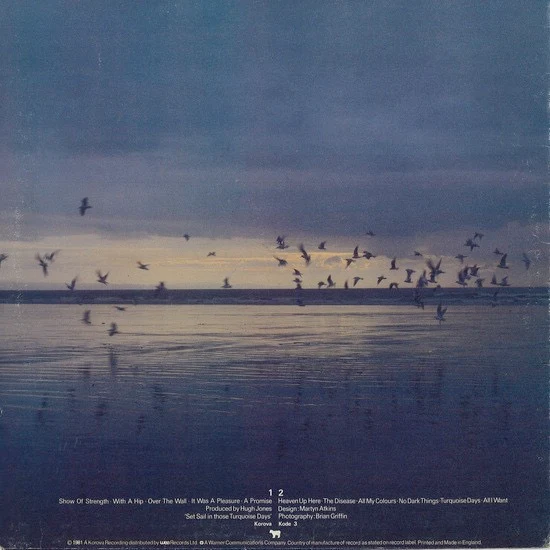 ECHO AND THE BUNNYMEN, Heaven Up Here (Korova; KODE 3, UK 1981, Textured Sleeve, Inner, Black & White Cow On Rear Of Sleeve) LP VG/VG - Image 2