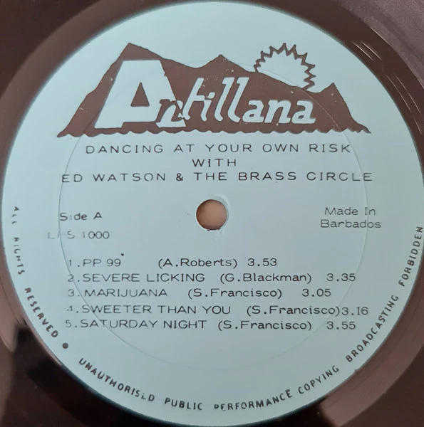 ED WATSON AND THE BRASS CIRCLE, Dancing At Your Own Risk (Antillana; LPS 1000, Canada 1971) LP VG/VG+ - Image 3