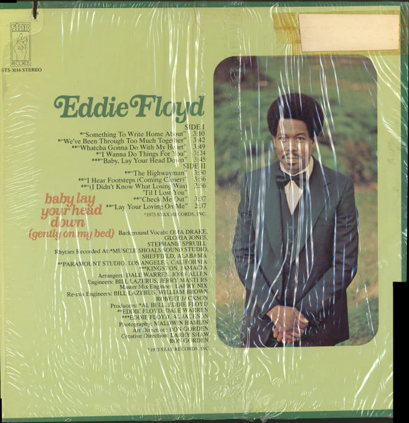 EDDIE FLOYD, Baby Lay Your Head Down (Gently On My Bed) (Stax; STS-3016, US 1973, Company Inner), SALE - Up to 50% Off the Original Price  LP G+/VG - Image 2