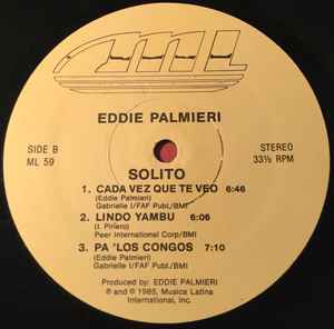 EDDIE PALMIERI, Solito (Musica Latina International ; ML 59, US 1985, Picture Sleeve) LP VG+/VG+ - Image 3