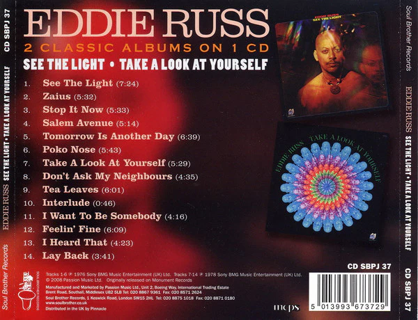 EDDIE RUSS, See The Light / Take A Look At Yourself (Soul Brother Records; CD SBPJ 37, UK 2008) CD EX/EX - Image 2