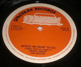 EDDIE TALBOT & IRATION / IMHRU ASHER & IRATION, Whole Town Is Laughing / Africa We Want To Go (Spaceark; SP1, UK 1979, Picture Sleeve) 12" VG/G+ - Image 2