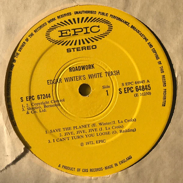 EDGAR WINTER, Roadwork (Epic Yellow; EPC67244, UK 1972, Gatefold) 2xLP VG/VG - Image 3