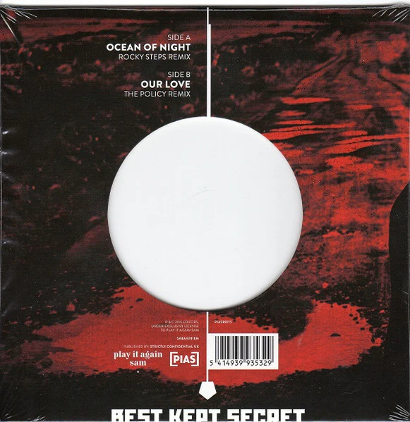 EDITORS, Best Kept Secret (Play It Again Sam; PIASR871S, Netherlands 2016, Die Cut Sleeve, Red Vinyl) 7" EX/EX - Image 2