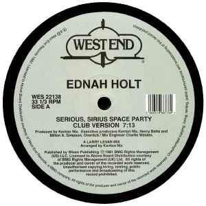 EDNAH HOLT, Serious, Sirius Space Party (West End Records; WES 22138, UK 2018 Reissue) 12" EX/VG
