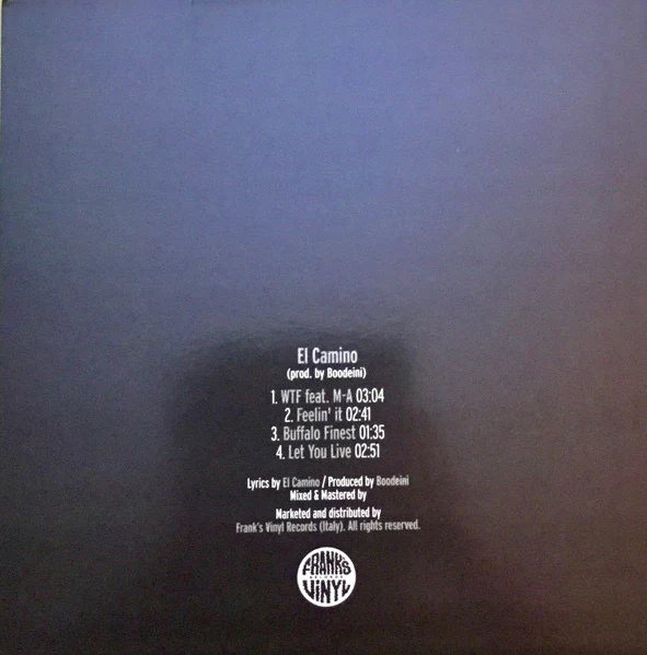 EL CAMINO, 96 (Frank's Vinyl Records; FVR-006, Italy 2019, Sticker) 12" VG+/VG+ - Image 2