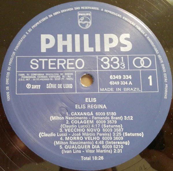 ELIS REGINA, Elis (Philips; 6349 334, Brazil 1977) LP G+/VG - Image 3