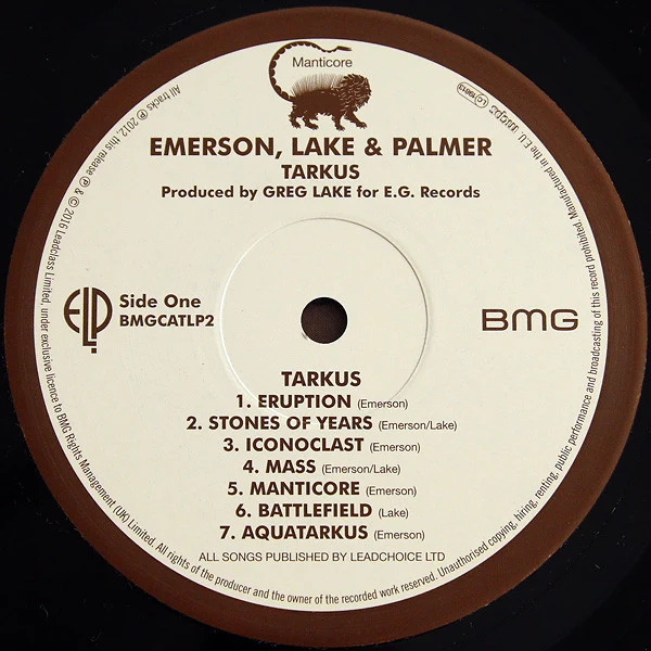 ELP (EMERSON, LAKE & PALMER), Tarkus (BMG ; BMGCATLP2, UK, Europe & US 2016 Reissue, Inner) LP NEW/NEW - Image 3