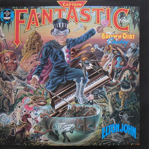 ELTON JOHN, Captain Fantastic and the Brown Dirt Cowboy (DJM Records; DJM 22094, UK 1981 Reissue, Inner & 2 Booklets, Poster), SALE - Up to 50% Off the Original Price LP VG/VG