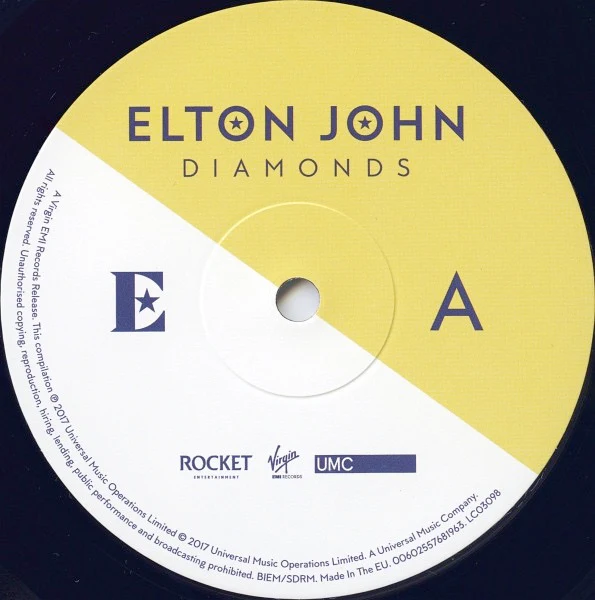 ELTON JOHN, Diamonds (Rocket Entertainment; 00602557681949, Europe 2017, Gatefold, 2 Inners, 180 Gram Vinyl) 2xLP VG/VG+ - Image 3