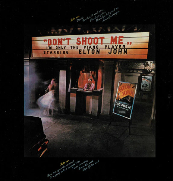 ELTON JOHN, Don't Shoot Me I'm Only The Piano Player (Rocket Entertainment; 657 937-8, Worldwide 2024 Reissue, Clear Plastic Sleeve, Insert, Red With Cream Splatter Vinyl) LP VG+/VG+ - Image 2