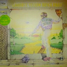 ELTON JOHN, Goodbye Yellow Brick Road (DJM Records Black and Yellow; DJE29001, UK 1976 Reissue, Triple Gatefold, No Printers Credit) 2xLP VG/VG