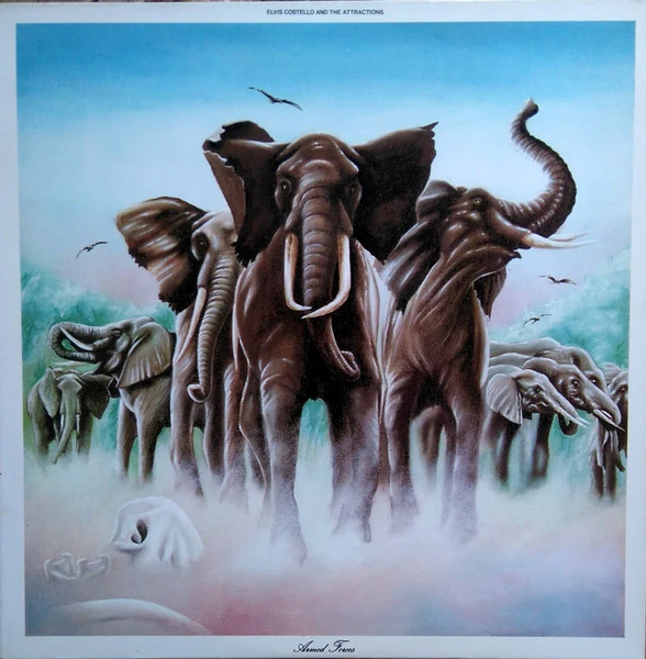 ELVIS COSTELLO AND THE ATTRACTIONS, Armed Forces (Imp Records; FIEND 21, UK 1984 Reissue, Company Insert) LP VG/VG+