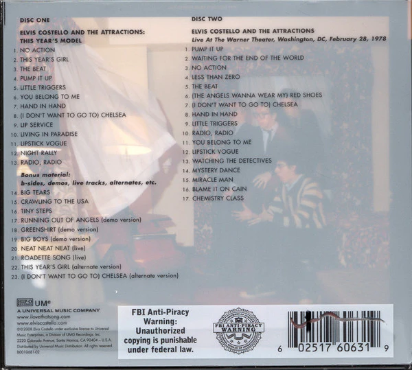 ELVIS COSTELLO, This Year's Model (Hip-O Records; B0010681-02, US 2008 Reissue, Booklet, Deluxe Edition) 2xCD VG/VG - Image 2