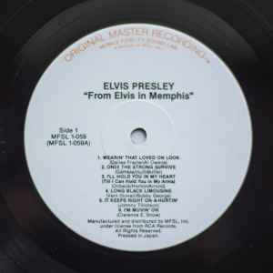 ELVIS PRESLEY, From Elvis In Memphis (Mobile Fidelity Sound Lab; MFSL 1-059, US 1981, Pasteback Sleeve, 4 Mobile Fidelity Inserts) LP VG/VG+ - Image 3