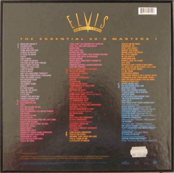 ELVIS PRESLEY, From Nashville To Memphis - The Essential 60's Masters I (RCA; 74321 15430 2, Europe 1993, Box Set, Booklet & Insert, Stamp Sheet, Stamp sheet with 36 stamps showing album and 5xCD VG/VG+ - Image 2