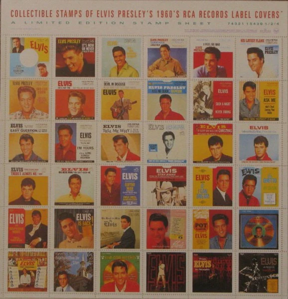 ELVIS PRESLEY, From Nashville To Memphis - The Essential 60's Masters I (RCA; 74321 15430 2, Europe 1993, Box Set, Booklet & Insert, Stamp Sheet, Stamp sheet with 36 stamps showing album and 5xCD VG/VG+ - Image 3