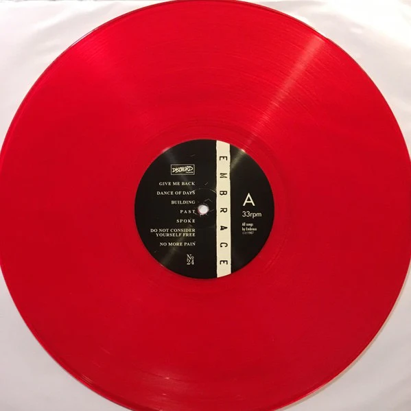 EMBRACE, Embrace (Dischord; Dischord 24, US 2009 Reissue, Insert, Red Vinyl) LP EX/VG+ - Image 3