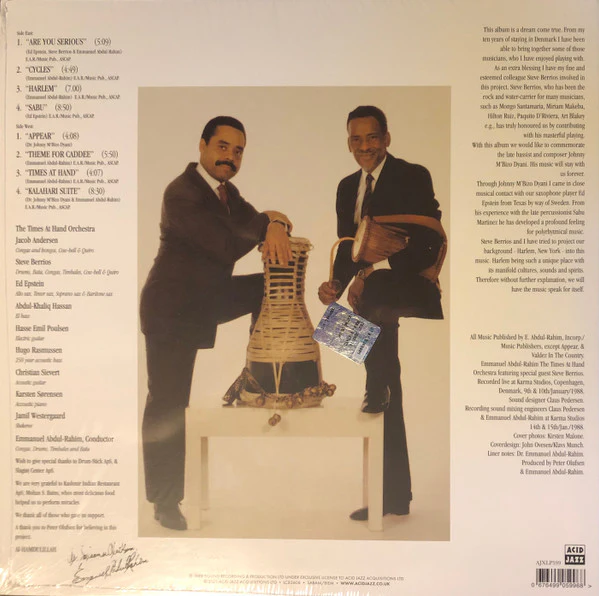 EMMANUEL ABDUL-RAHIM FEATURING THE TIMES AT HAND ORCHESTRA WITH SPECIAL GUEST STEVE BERRIOS, Harlem (Acid Jazz; AJXLP599, Denmark 2021 Reissue) LP VG+/VG+ - Image 2