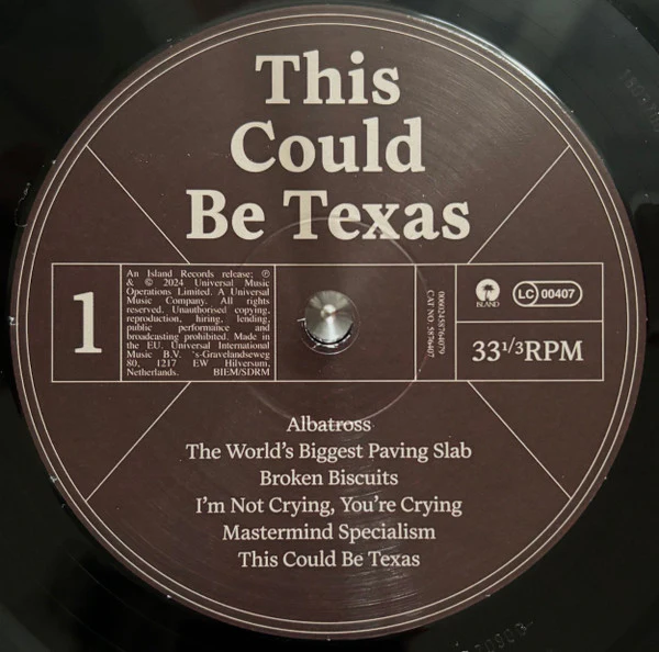 ENGLISH TEACHER, This Could Be Texas (Island Records; 5876407, UK 2024, Inner & Insert, Black Vinyl) LP NEW/NEW - Image 3