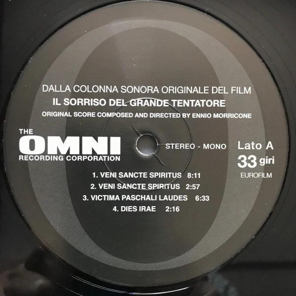 ENNIO MORRICONE, Il Sorriso Del Grande Tentatore (The Roundtable; ROMA103, Australia 2015 Reissue, Gatefold & Obi, 180 Gram Vinyl) LP EX/VG+ - Image 3