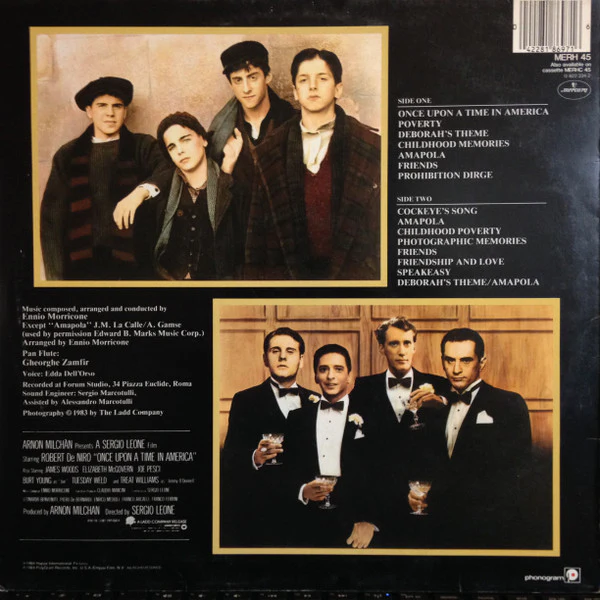 ENNIO MORRICONE, Once Upon a Time In America (Mercury; MERH 45, UK 1984) LP VG/VG+ - Image 2