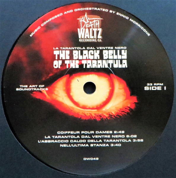 ENNIO MORRICONE, The Black Belly Of The Tarantula (Original Motion Picture Soundtrack) (Death Waltz Recording Company; DW049, UK 2015, With Obi) 2xLP EX/VG - Image 3