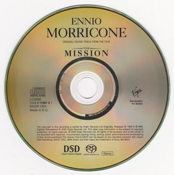 ENNIO MORRICONE, The Mission (Original Soundtrack From The Film) (Virgin; SACDV 2402, UK & Europe 2003) SACD VG+/EX - Image 3