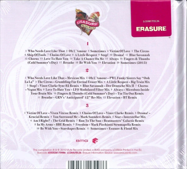 ERASURE, Always (The Very Best Of Erasure) (Mute; LCDMUTEL26, Europe 2015, Book Sleeve) 3xCD VG+/EX - Image 2