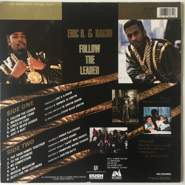 ERIC B & RAKIM, Follow The Leader (MCA; MCG 6031, UK 1988, Matt Sleeve) LP VG/G+ - Image 2