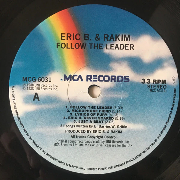 ERIC B & RAKIM, Follow The Leader (MCA; MCG 6031, UK 1988, Matt Sleeve) LP VG/G+ - Image 3