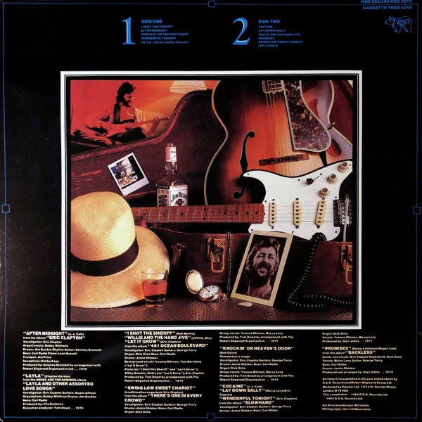 ERIC CLAPTON, Time Pieces (The Best Of Eric Clapton) (RSO White Labels; RSD 5010, UK 1982) LP G+/VG+ - Image 2