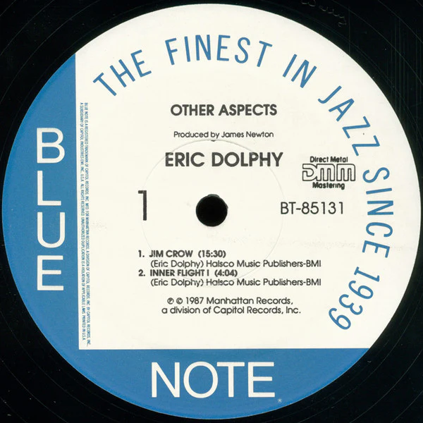 ERIC DOLPHY, Other Aspects (Blue Note; BT 85131, US 1987), SALE - Up to 50% Off the Original Price LP VG+/VG+ - Image 3