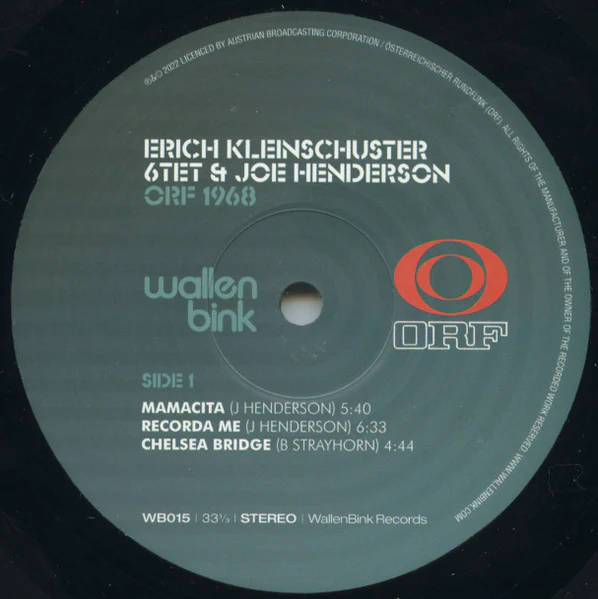 ERICH KLEINSCHUSTER 6TET, JOE HENDERSON & DUSKO GOYKOVICH, ORF / 1968-70 (WallenBink; WB015, UK 2022, Limited Edition 180 Gram) 2xLP VG+/VG+ - Image 3