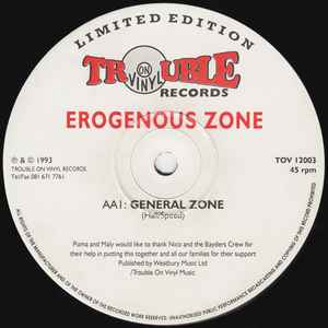 EROGENOUS ZONE, Zone Of Love / General Zone (Trouble On Vinyl; TOV 12003, UK 1993) 12" /G - Image 2