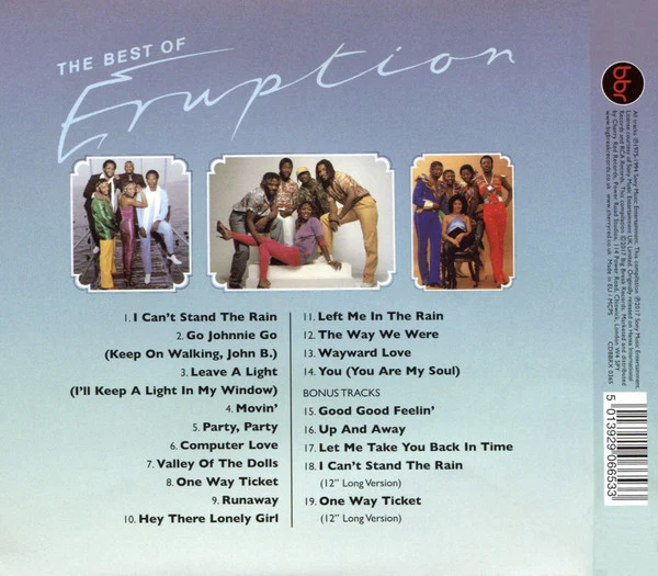 ERUPTION, The Best Of Eruption (Big Break Records; CDBBRX0365, UK 2017) CD EX/EX - Image 2