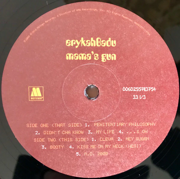 ERYKAH BADU, Mama's Gun (Motown; 5702693, Europe 2016 Reissue, Gatefold, 180 Gram Vinyl) 2xLP NEW/NEW - Image 3